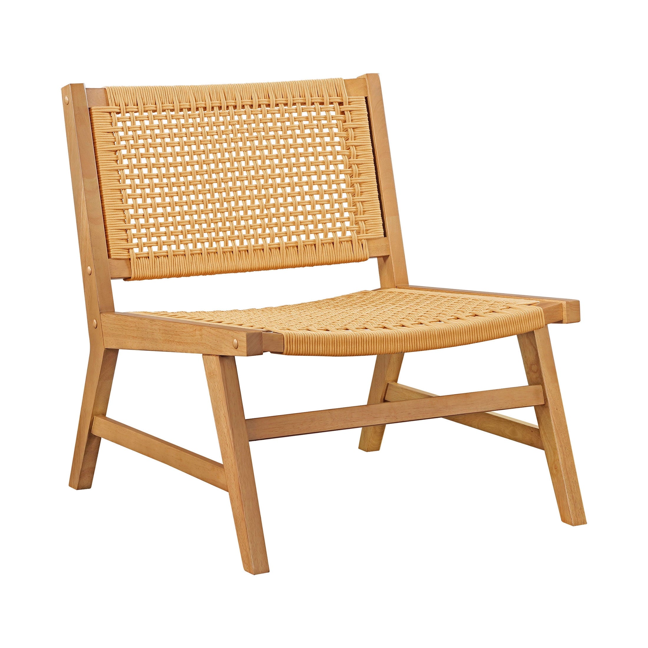 Better Homes & Gardens Vista Woven Accent Chair, Light Honey Finish