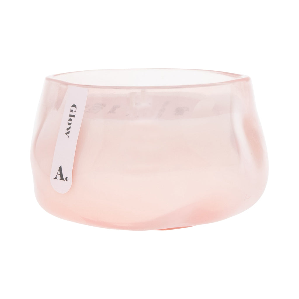 Allswell Glow (Vanilla + Pear + Coconut) Scented 1-Wick Organic Blown Jar Spa Candle 8oz.