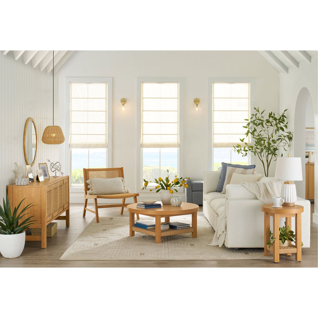 Better Homes & Gardens Vista Woven Accent Chair, Light Honey Finish