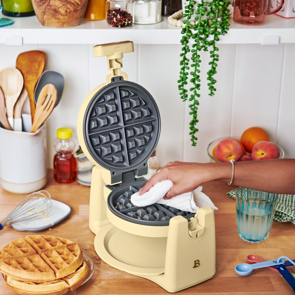 Beautiful Rotating Belgian Waffle Maker, Buttercream by Drew Barrymore
