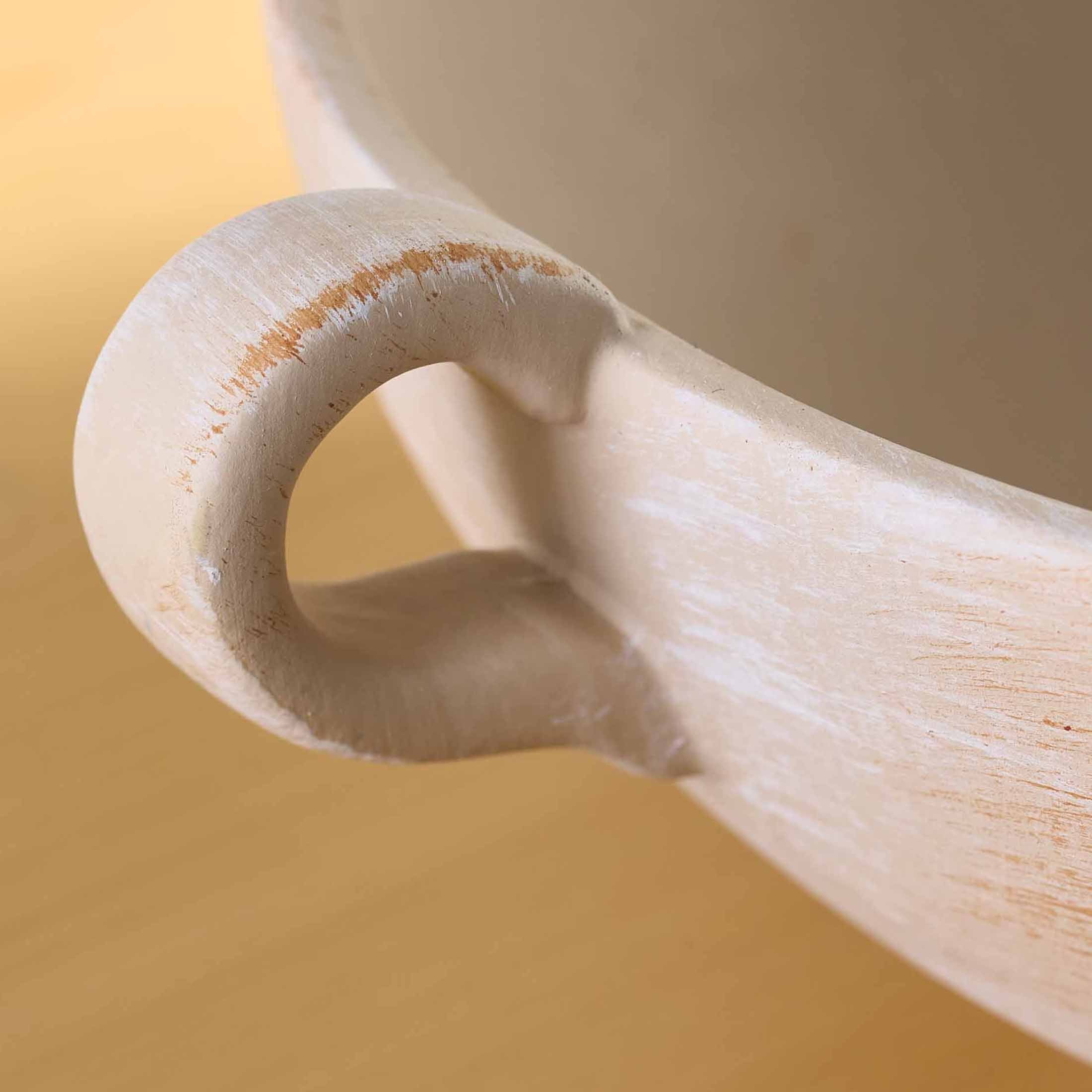 Better Homes & Gardens 9.75" Ceramic Low Stone Distressed Bowl, Taupe