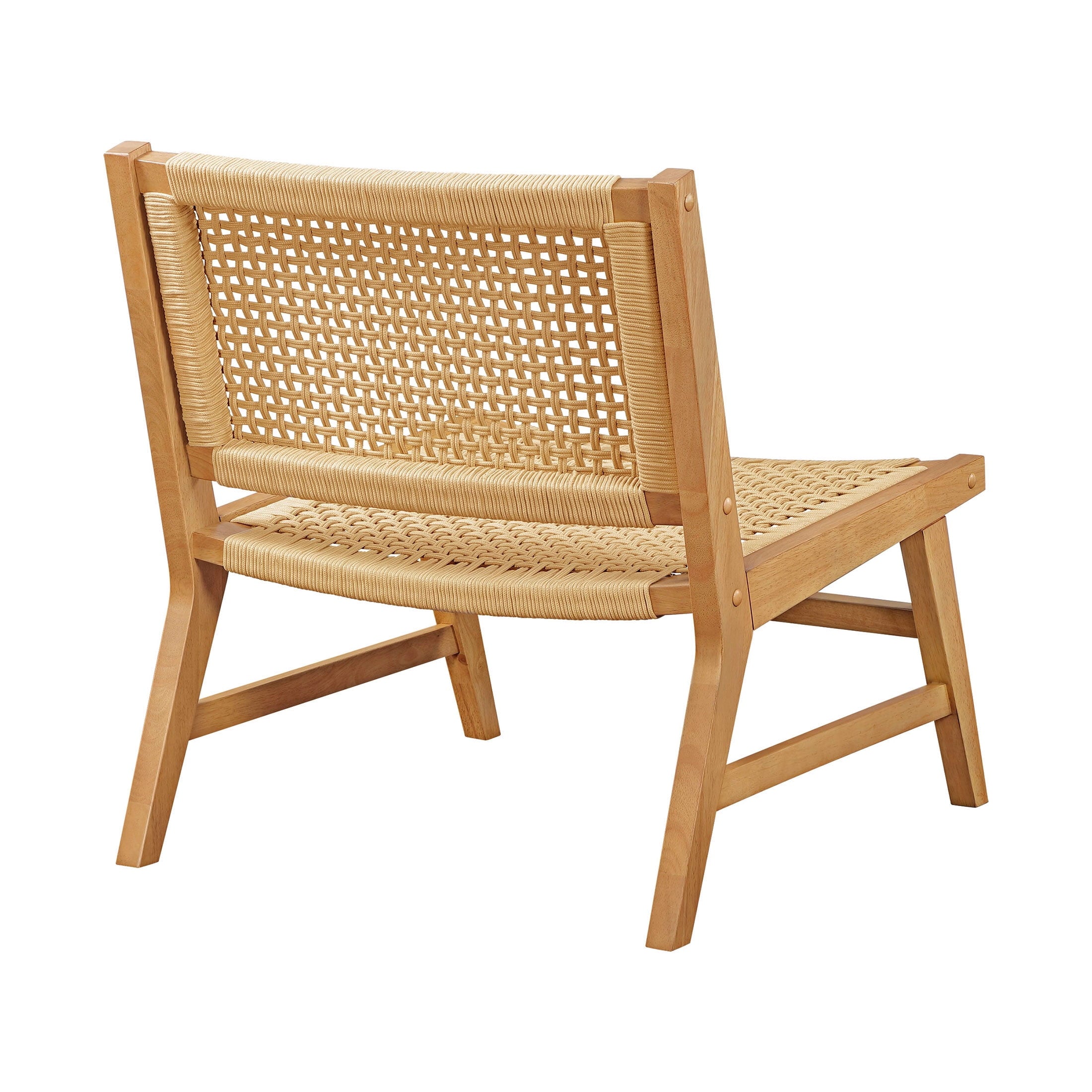 Better Homes & Gardens Vista Woven Accent Chair, Light Honey Finish