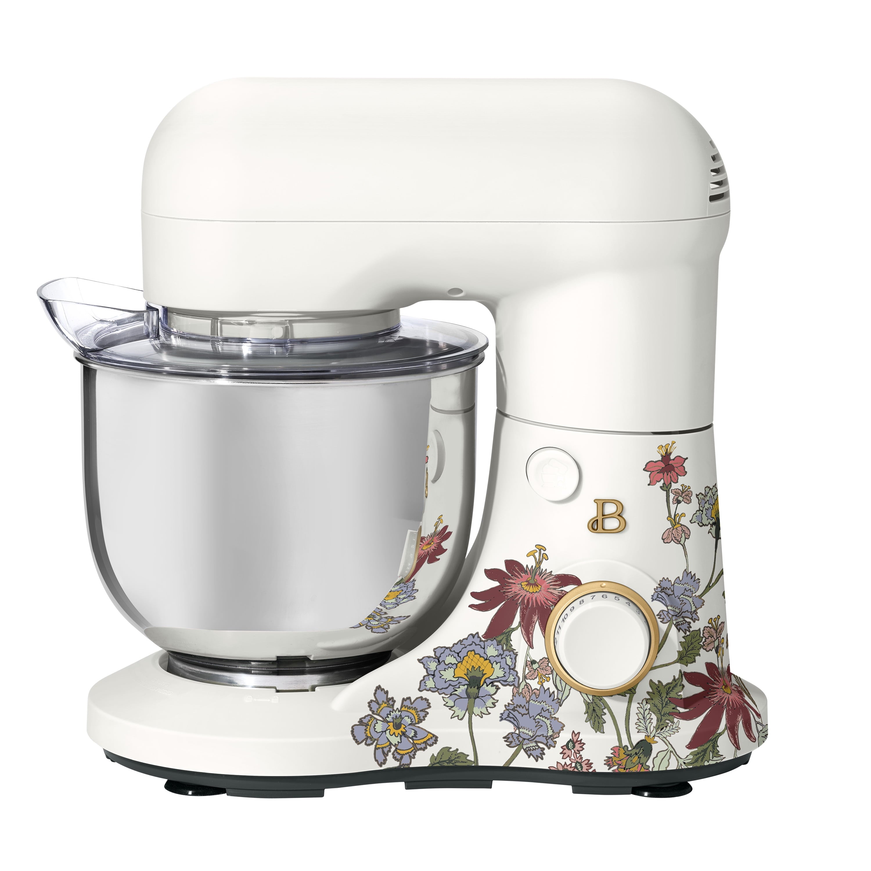 Beautiful 3.5 Qt Stand Mixer with Flat Beater, Dough Hook, Balloon Whisk, Buttercream by Drew Barrymore