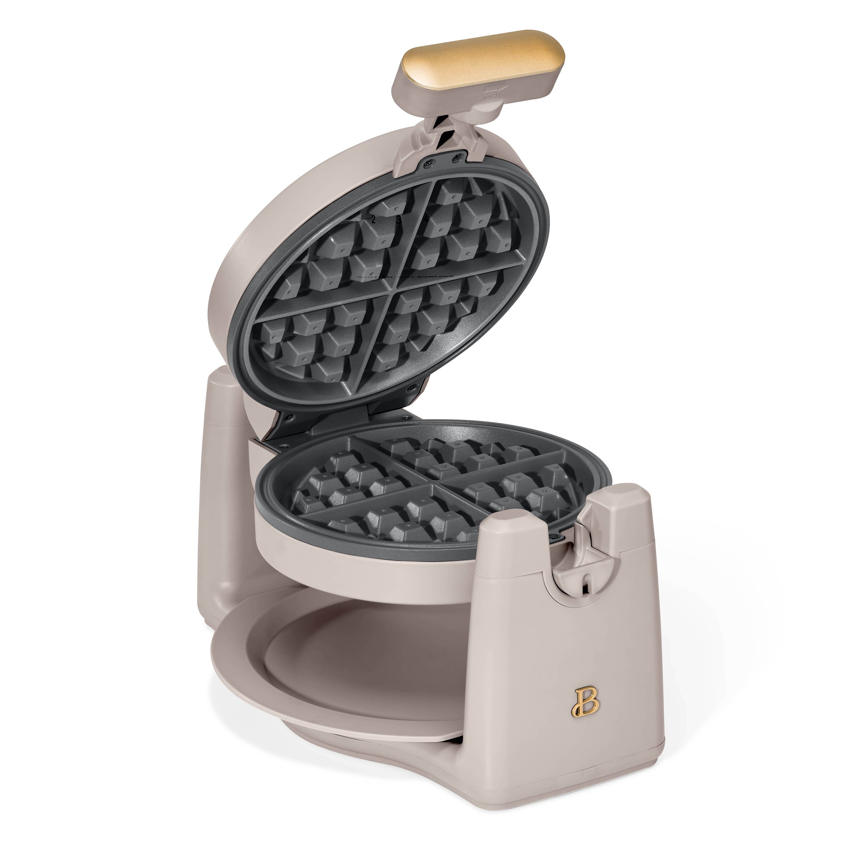 Beautiful Rotating Belgian Waffle Maker, Buttercream by Drew Barrymore
