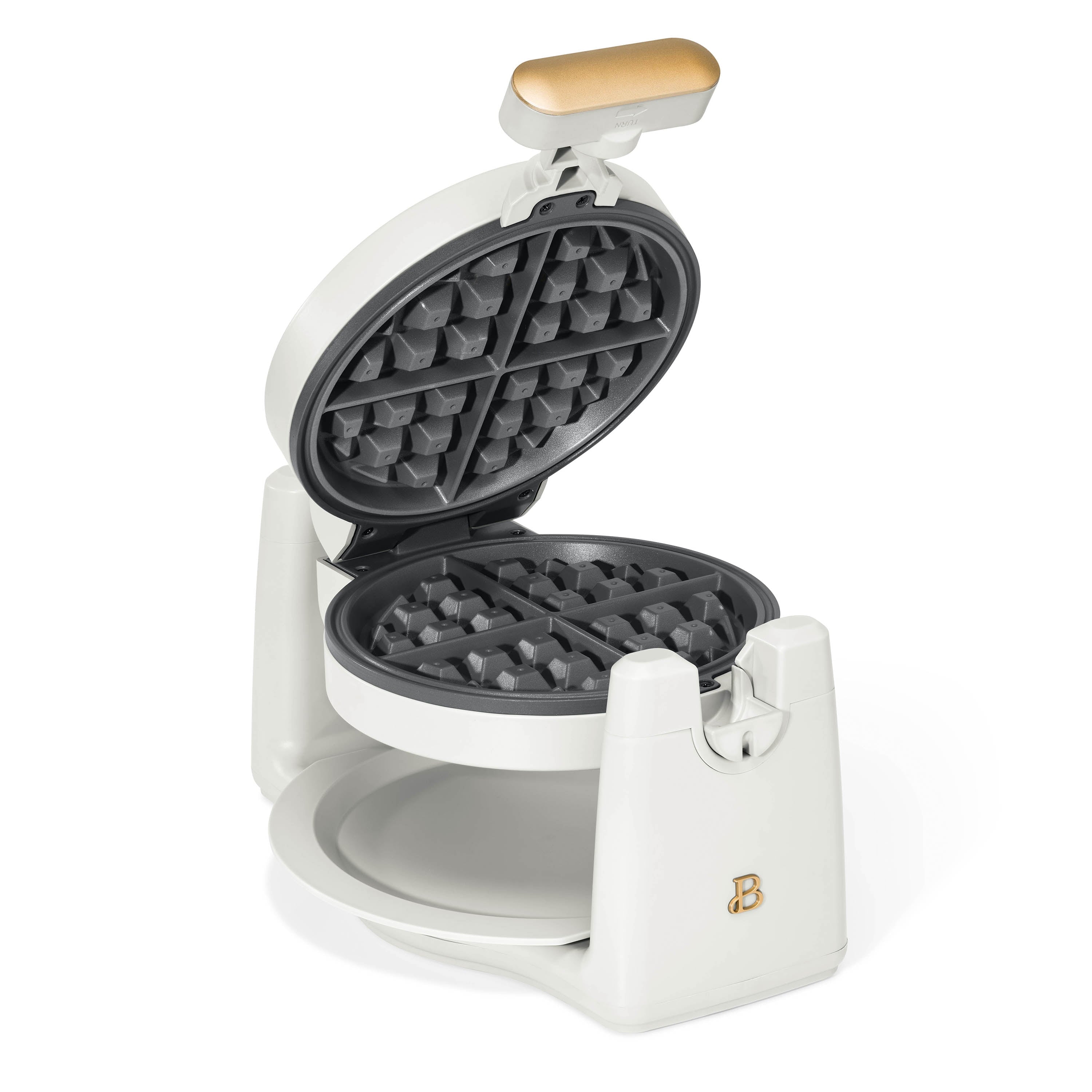 Beautiful Rotating Belgian Waffle Maker, Buttercream by Drew Barrymore