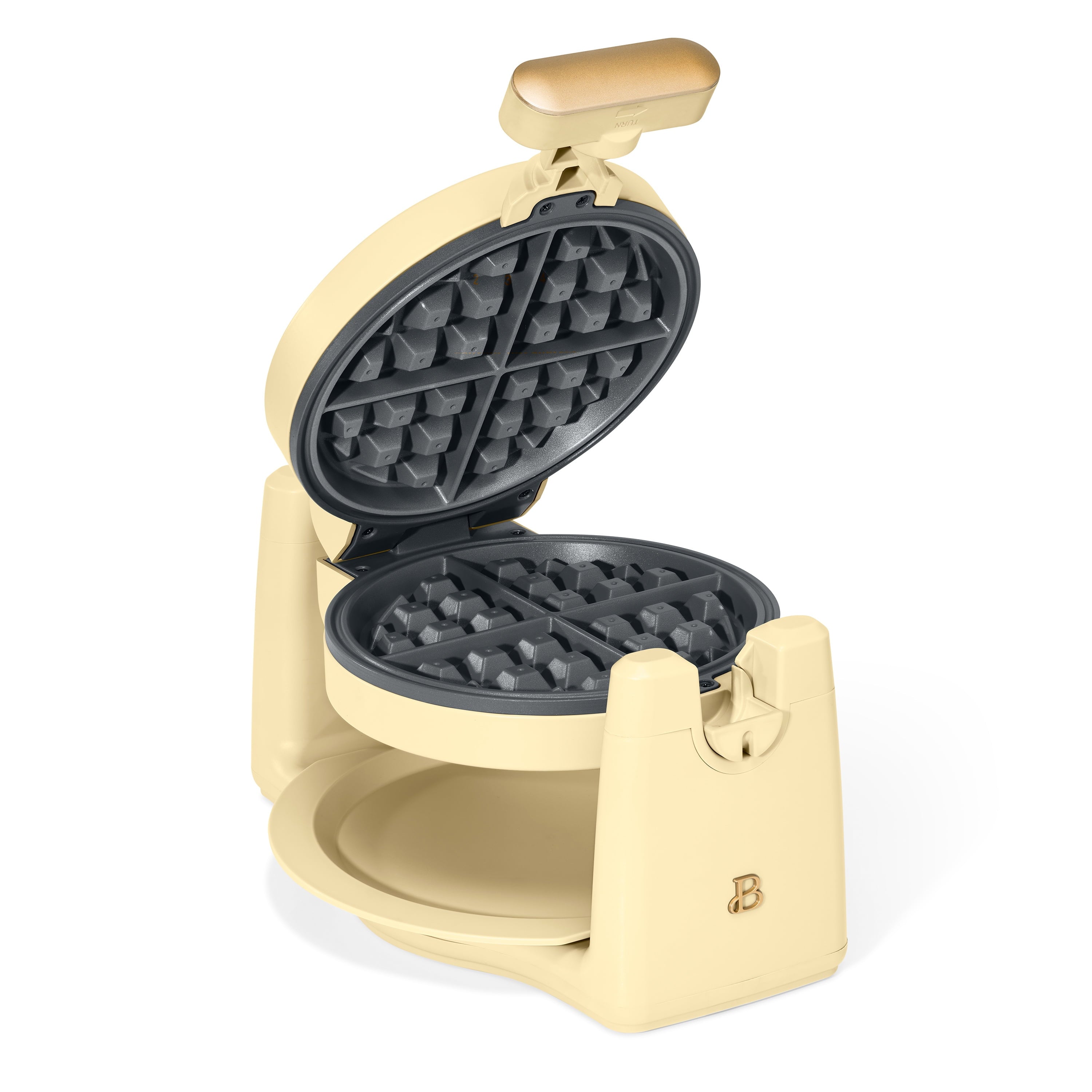 Beautiful Rotating Belgian Waffle Maker, Buttercream by Drew Barrymore