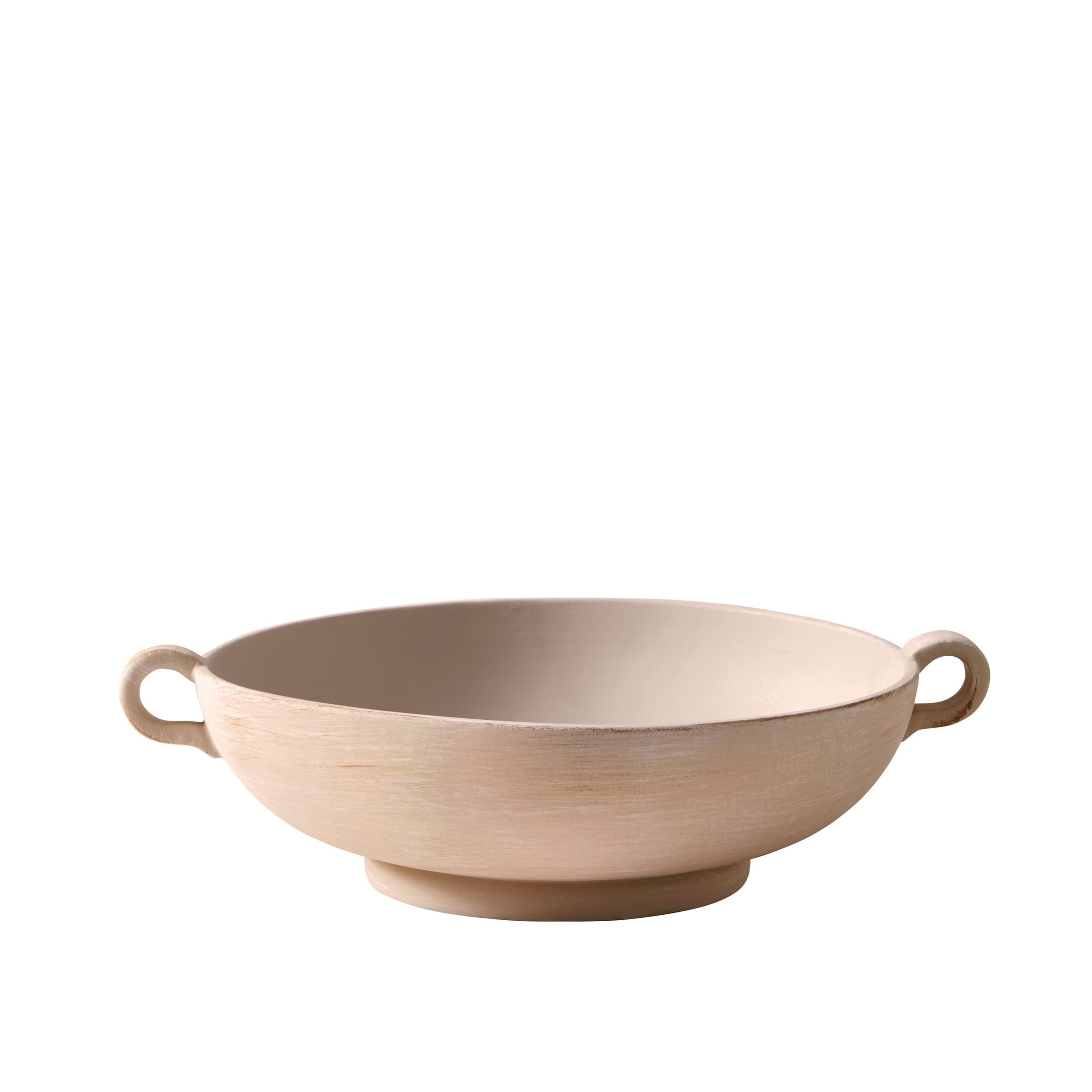 Better Homes & Gardens 9.75" Ceramic Low Stone Distressed Bowl, Taupe
