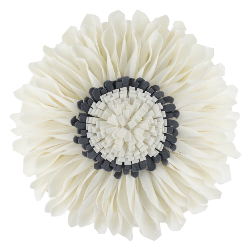 JWH Round Suede Sunflower Throw Pillows with Insert for Bed Sofa 12 inch Rust Red