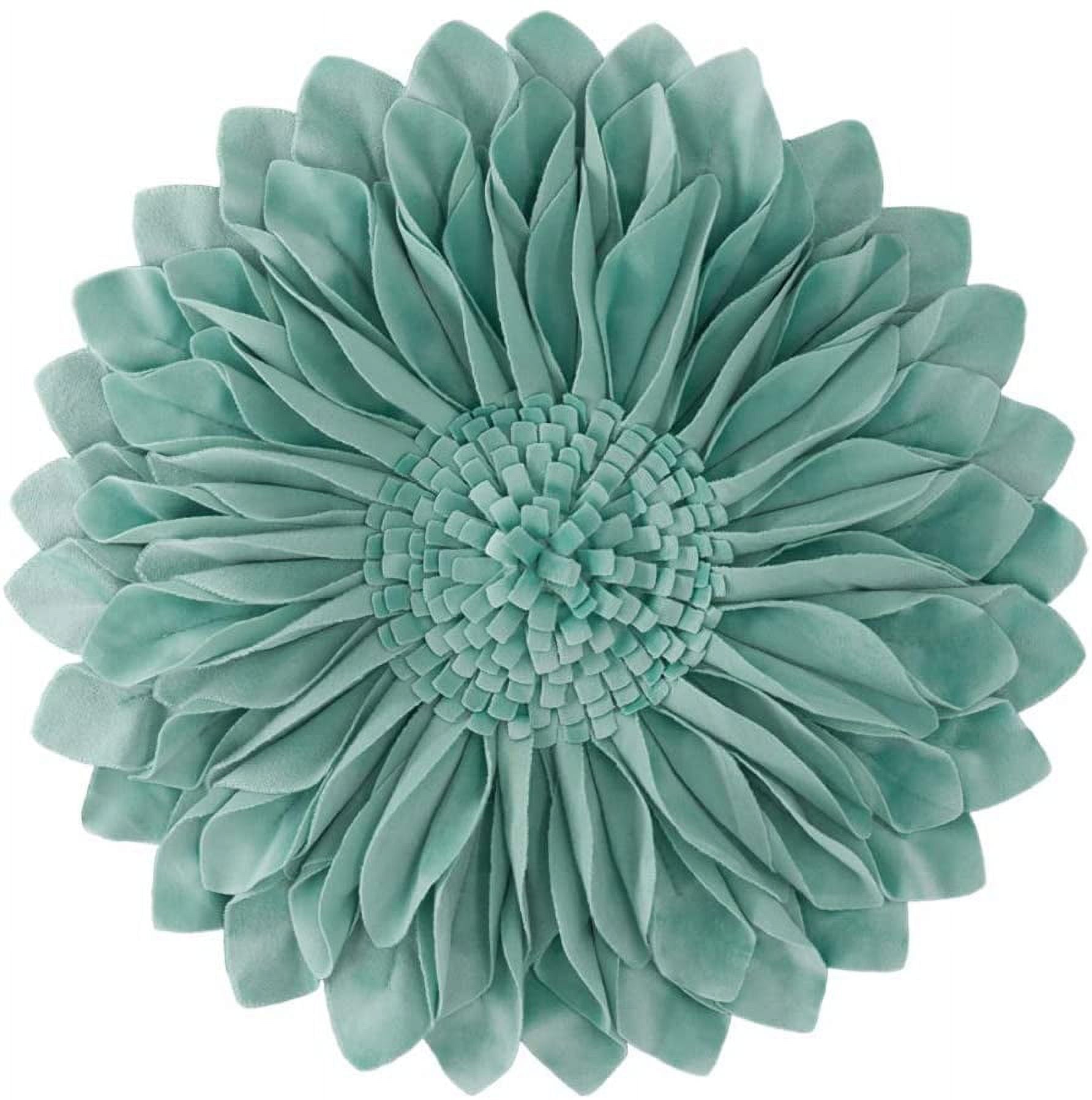 JWH Round Suede Sunflower Throw Pillows with Insert for Bed Sofa 12 inch Rust Red