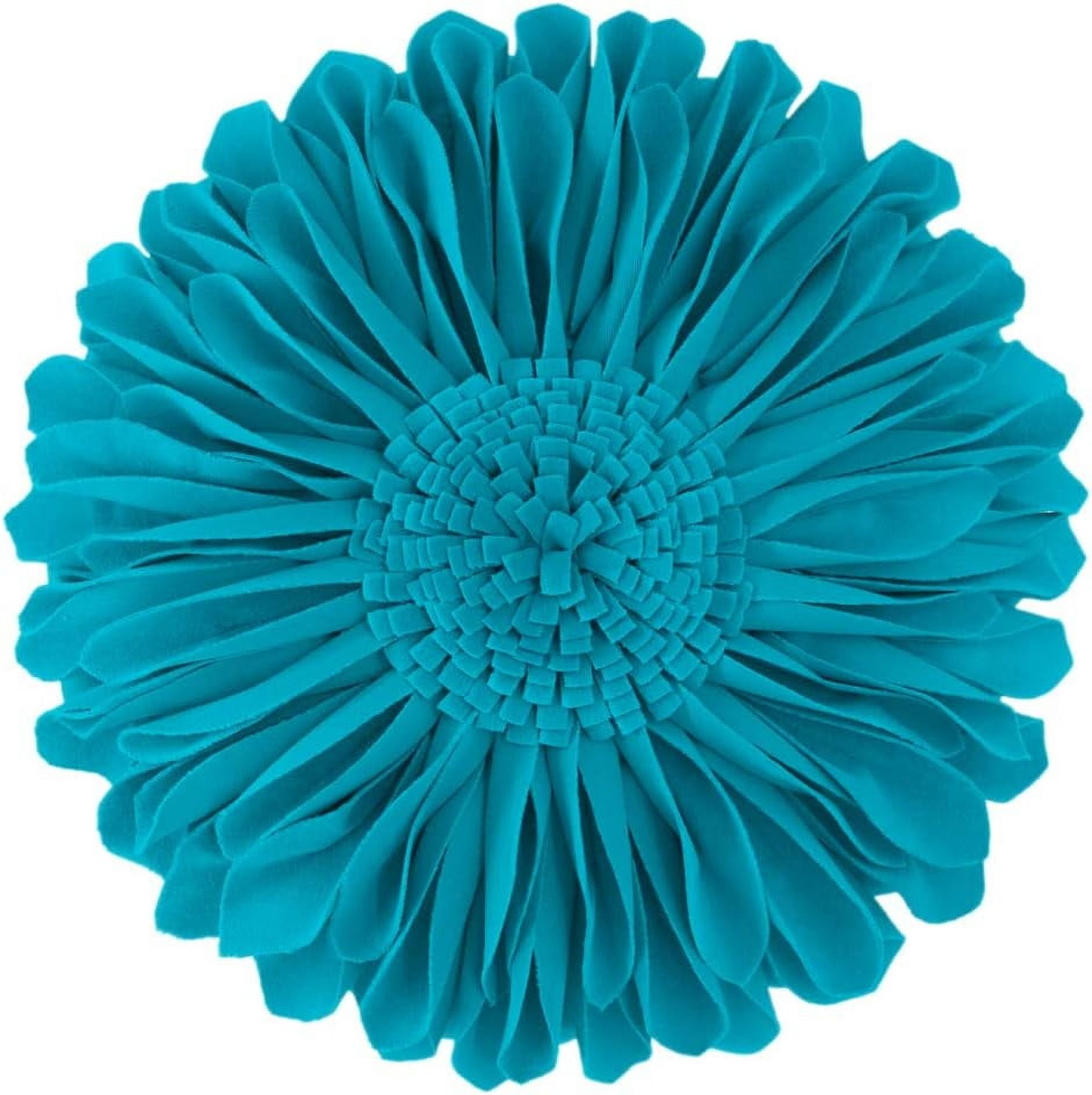 JWH Round Suede Sunflower Throw Pillows with Insert for Bed Sofa 12 inch Rust Red