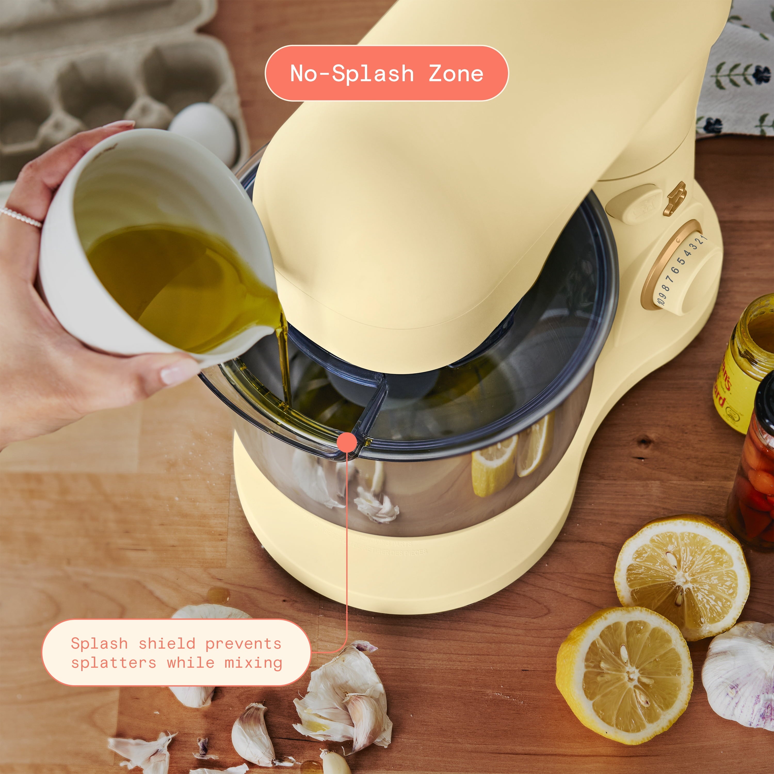 Beautiful 3.5 Qt Stand Mixer with Flat Beater, Dough Hook, Balloon Whisk, Buttercream by Drew Barrymore