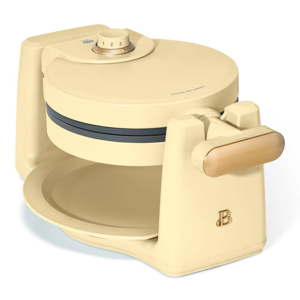 Beautiful Rotating Belgian Waffle Maker, Buttercream by Drew Barrymore