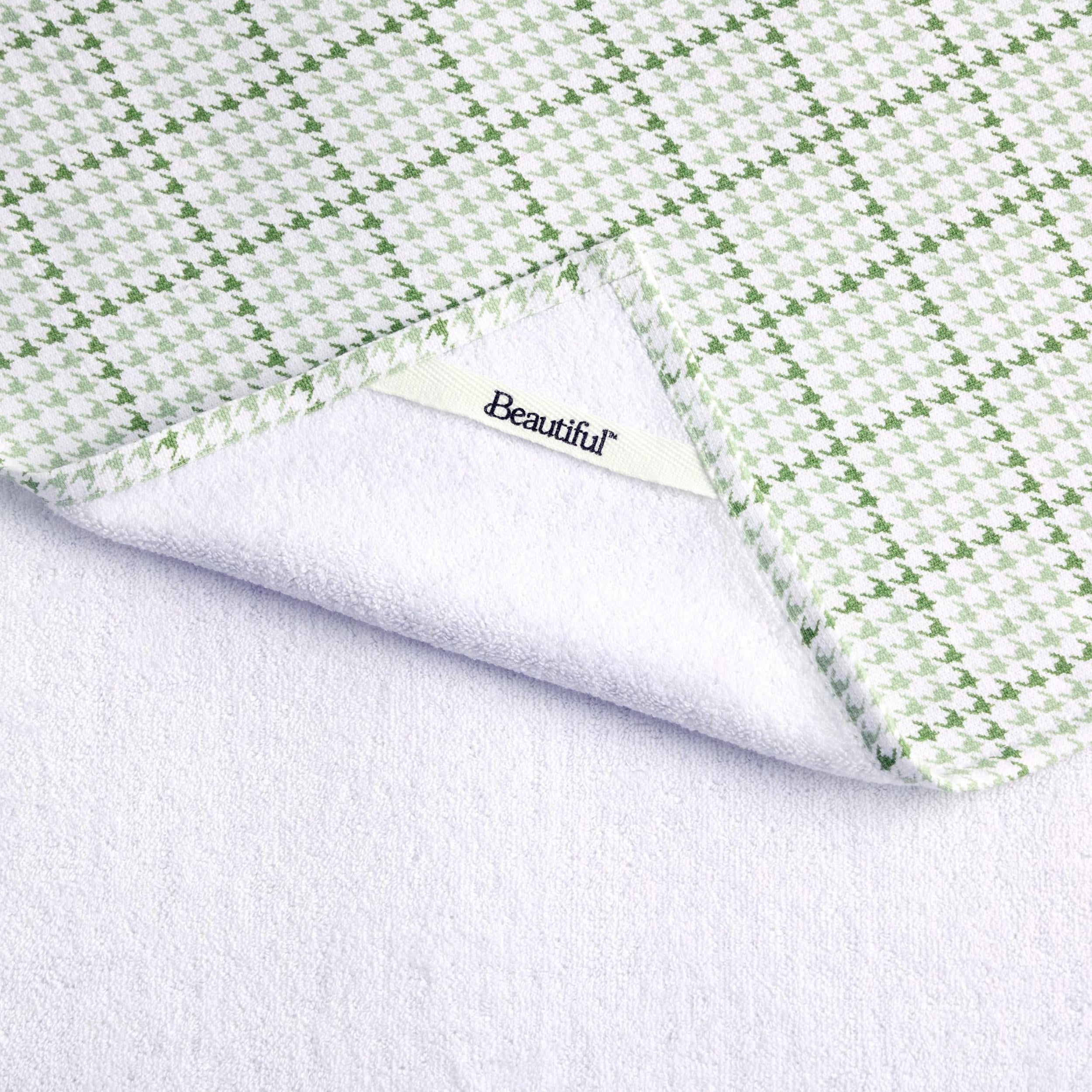 Beautiful Home by Drew Barrymore 4-Piece Kitchen Towel Set, Sage Green, 16"W x 26"L