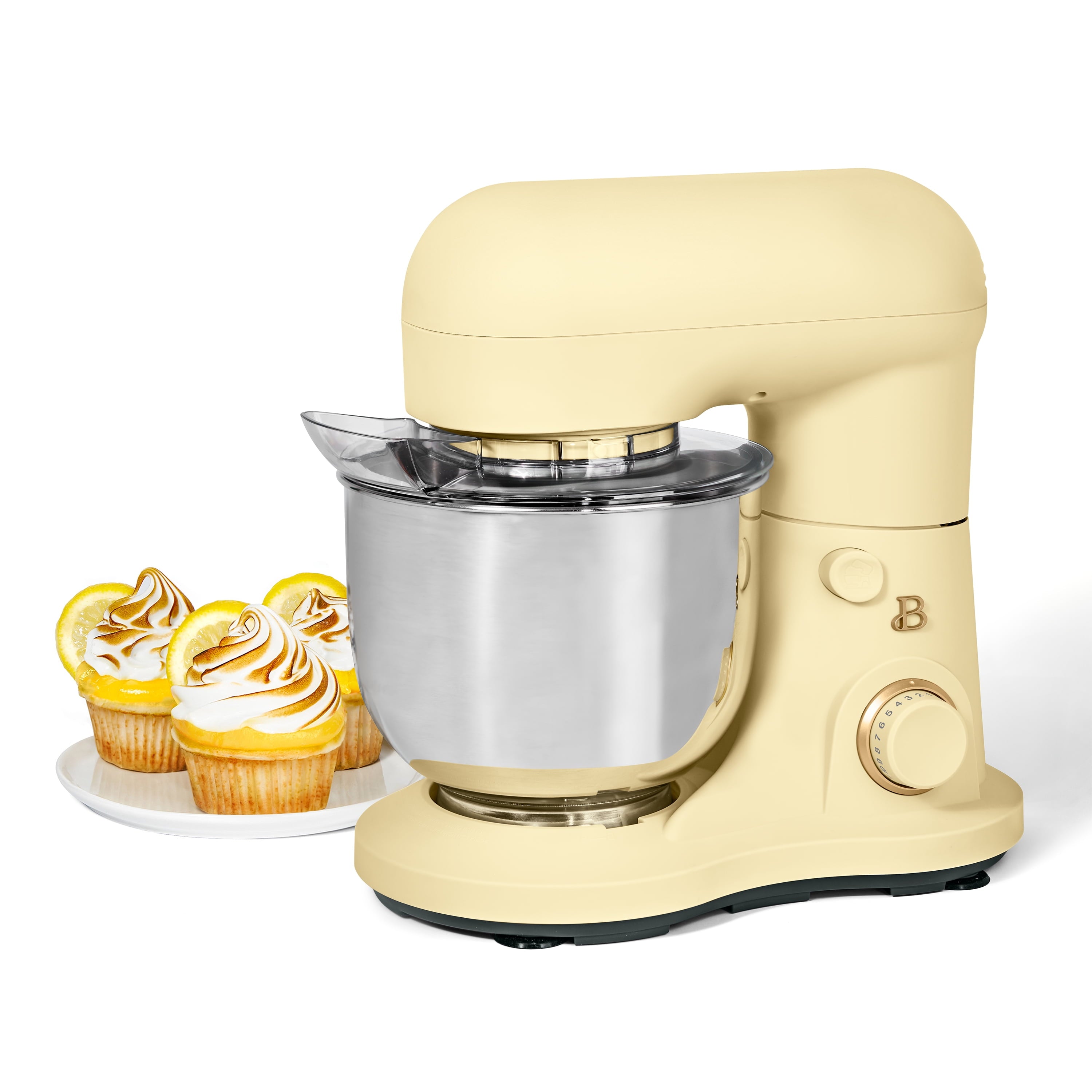 Beautiful 3.5 Qt Stand Mixer with Flat Beater, Dough Hook, Balloon Whisk, Buttercream by Drew Barrymore