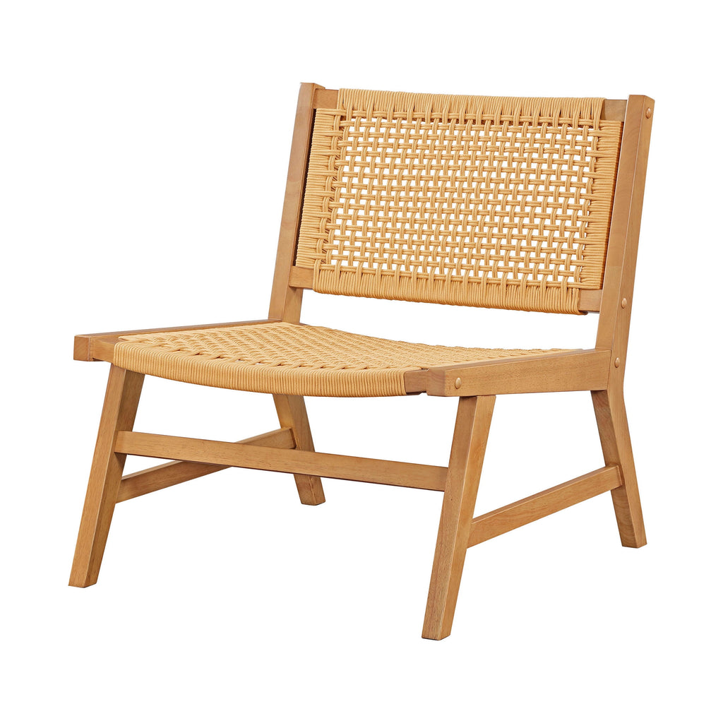 Better Homes & Gardens Vista Woven Accent Chair, Light Honey Finish