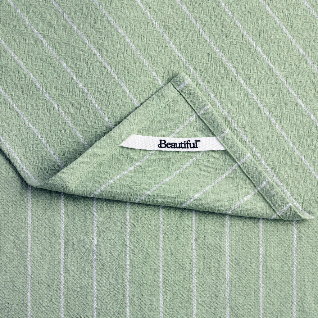 Beautiful Home by Drew Barrymore 4-Piece Kitchen Towel Set, Sage Green, 16"W x 26"L