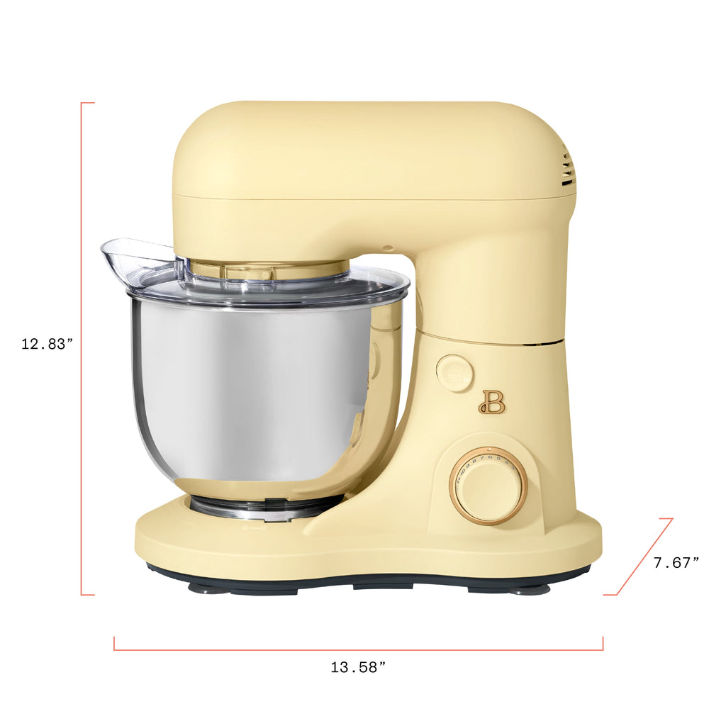 Beautiful 3.5 Qt Stand Mixer with Flat Beater, Dough Hook, Balloon Whisk, Buttercream by Drew Barrymore