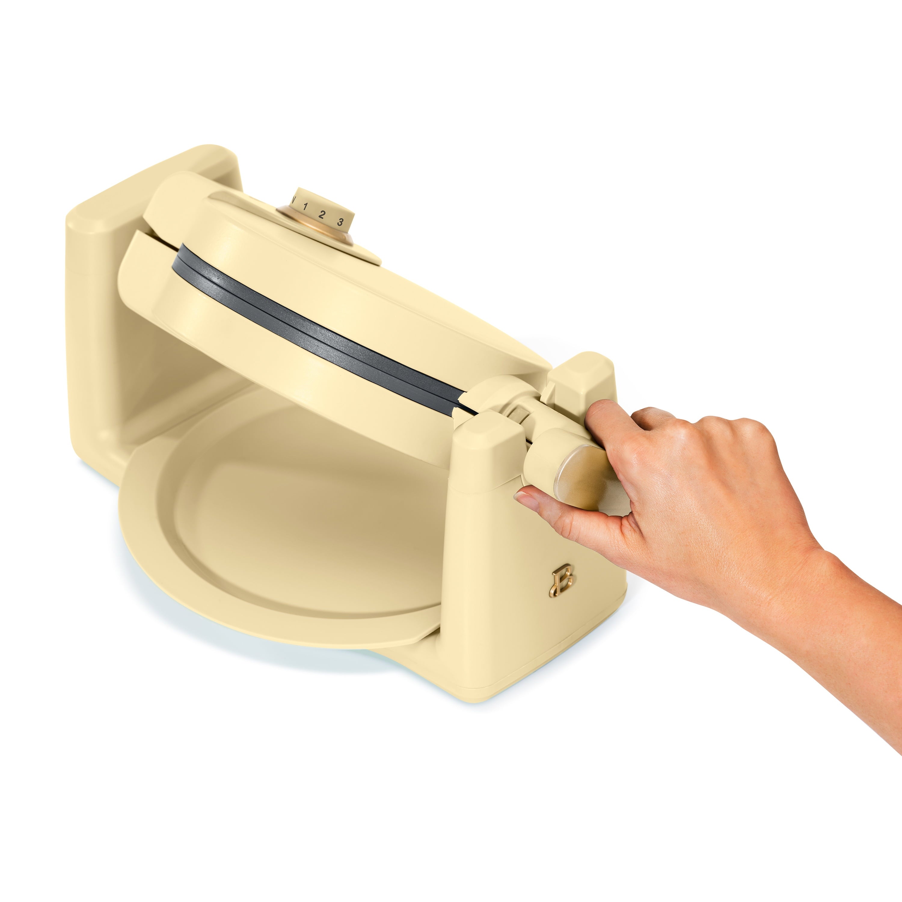 Beautiful Rotating Belgian Waffle Maker, Buttercream by Drew Barrymore